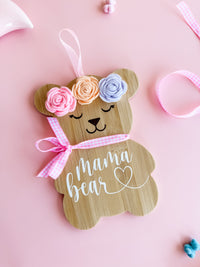 Mama Bear Bamboo Sign