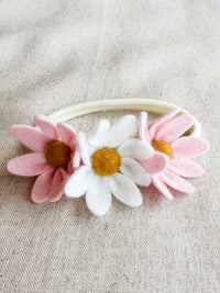 Pastel Daisy Trio Headband